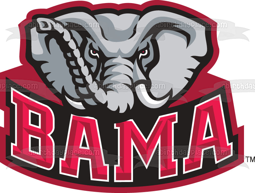 Alabama Crimson Tide Logo NCAA Edible Cake Topper Image ABPID49599