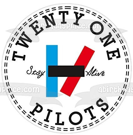 Póster de Twenty One Pilots Stay Alive, decoración comestible para tarta, imagen ABPID49665 