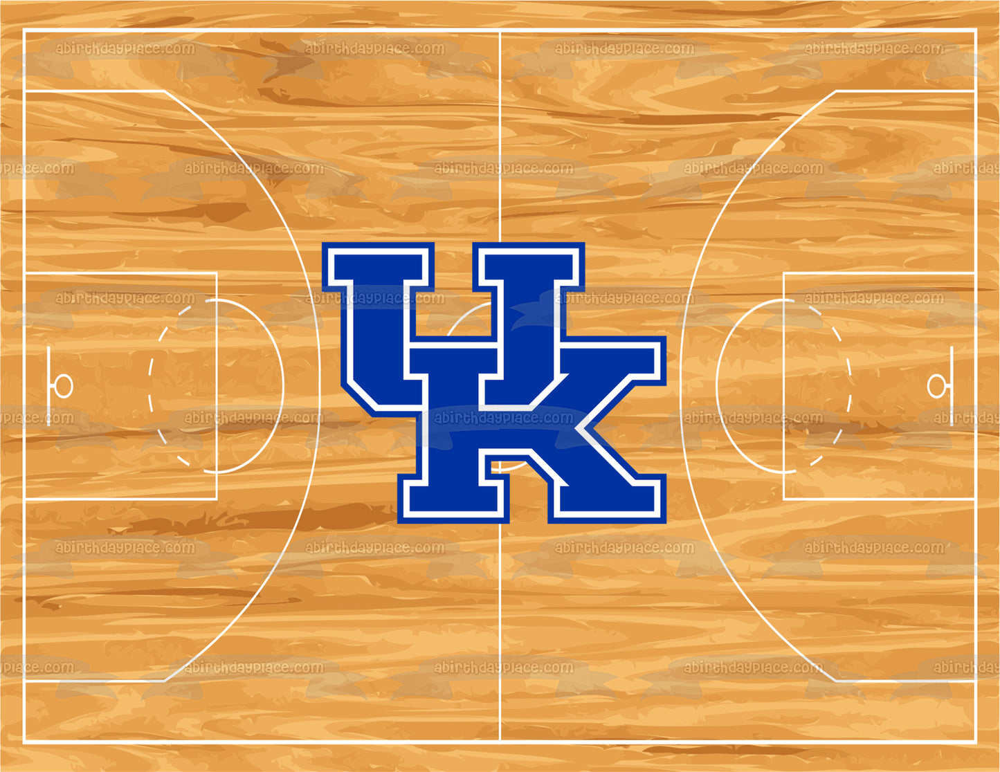 Imagen comestible para tarta con logotipo de la Universidad de Kentucky Wildcats, cancha de baloncesto, ABPID49835 