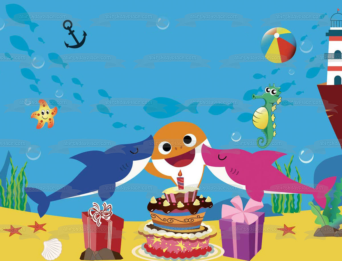 Baby Shark Happy Birthday Mommy Shark Daddy Shark Presents Birthday Ca ...