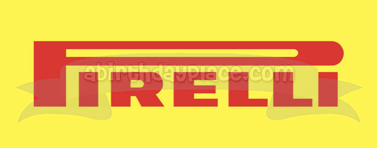 Imagen comestible para decoración de tarta con el logotipo de Pirelli ABPID49891 