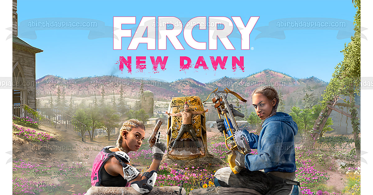 Far Cry New Dawn Videojuego Open World Guns for Hire Highwaymen Mickey Lou Adorno comestible para tarta Imagen ABPID50412 