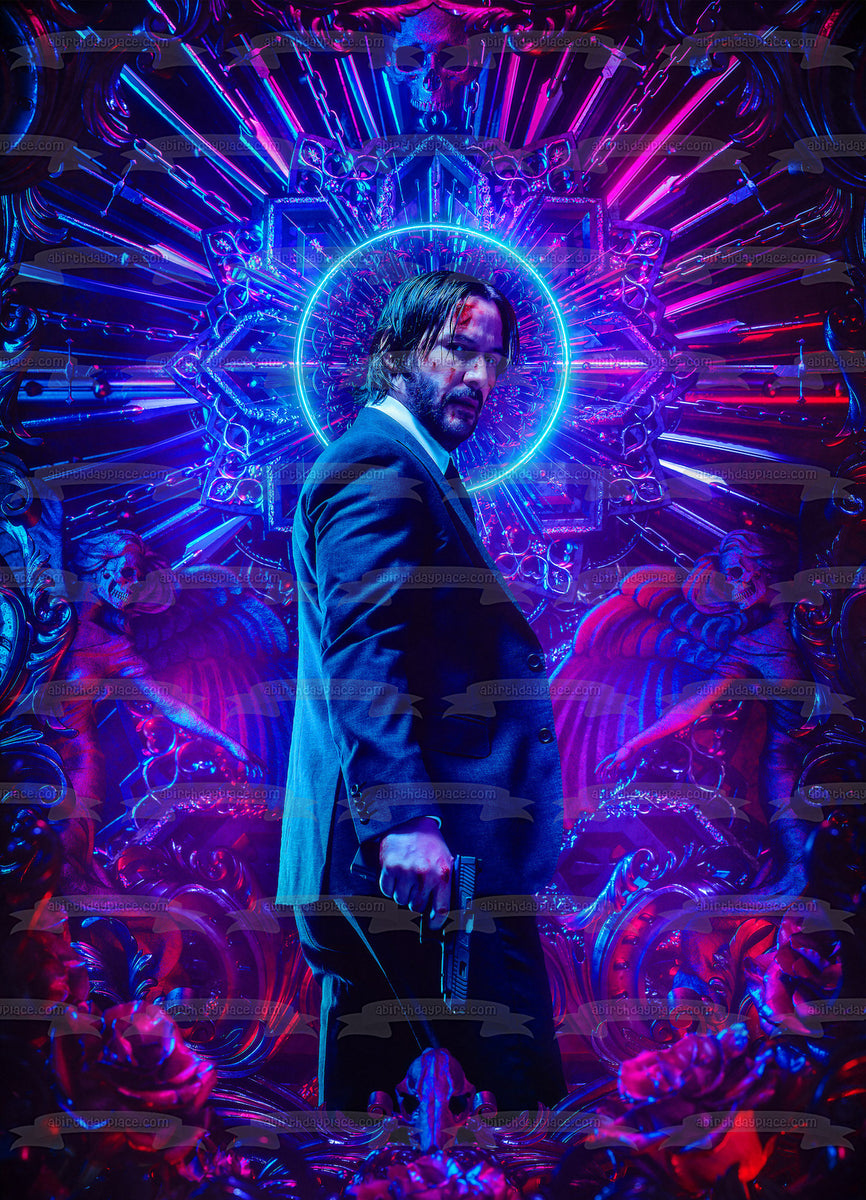 John Wick Parabellum Movie Poster Keanu Reeves Neo-Noir Baba Yaga Edib ...