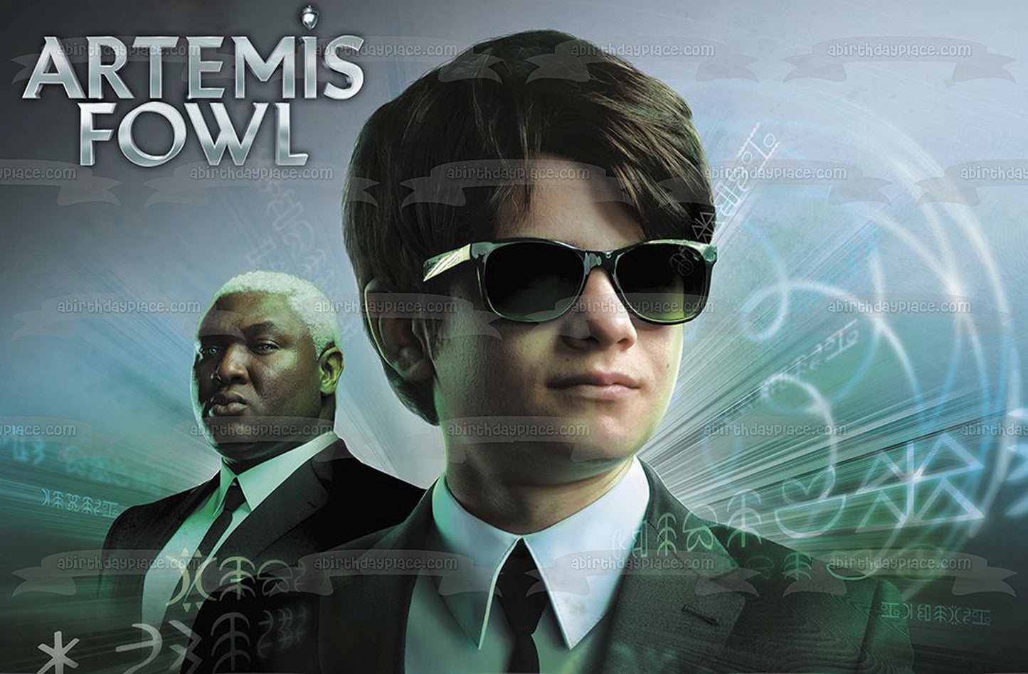 Artemis Fowl Suit Sunglasses Movie Edible Cake Topper Image ABPID50453