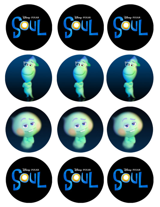 Soul Movie Disney Pixar 22 Joe 12 Sheet Edible Cupcake Topper Images ABPID50523