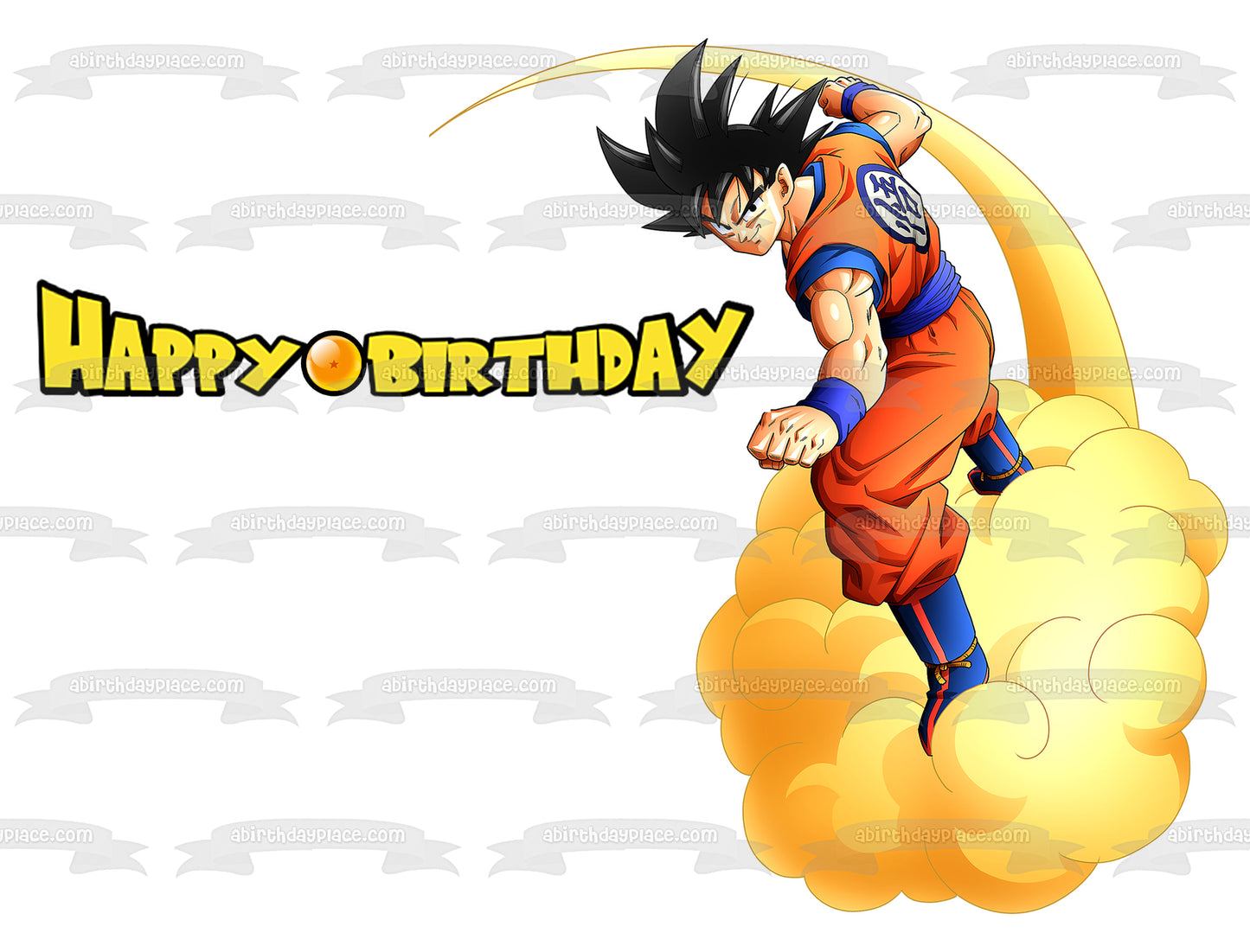 Imagen decorativa para tarta comestible de Dragon Ball Z Kakarotto, feliz cumpleaños, ABPID50734 