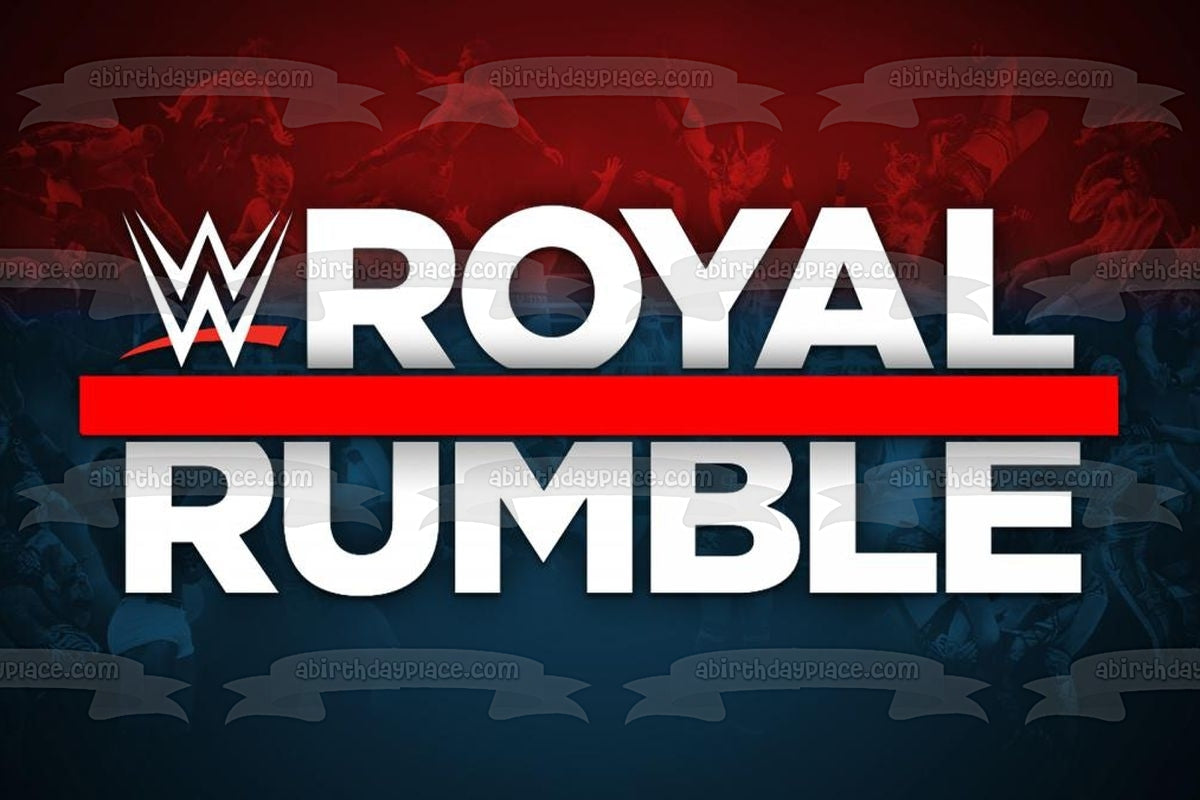 WWE Royal Rumble Logo Wrestling Edible Cake Topper Image ABPID50778