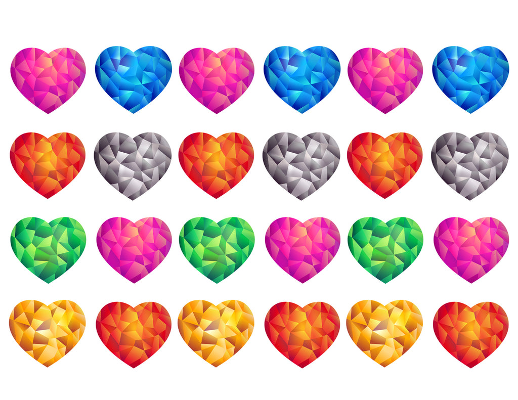silver purple edible hearts