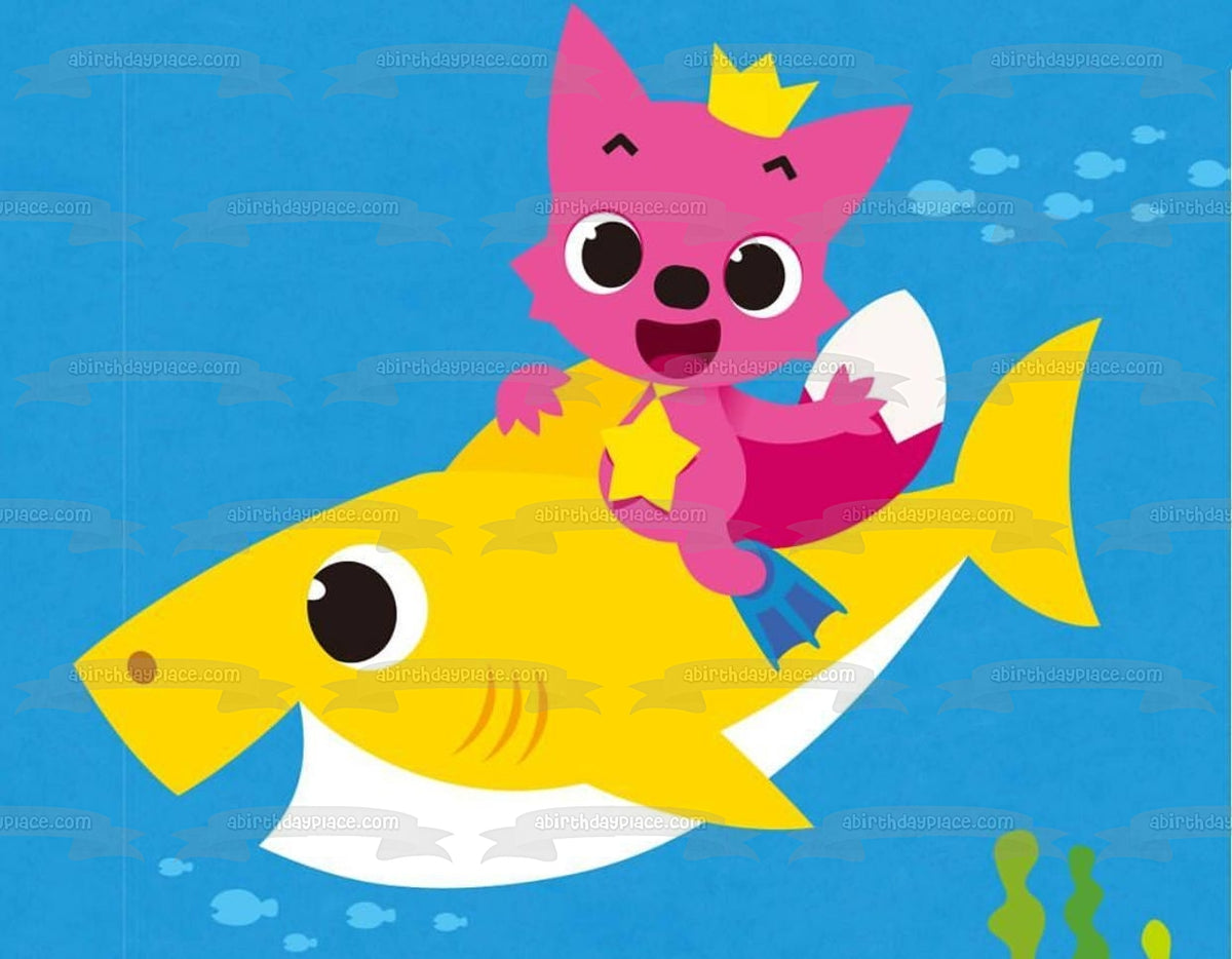 Pinkfong Riding Baby Shark Edible Cake Topper Image ABPID50899 – A ...
