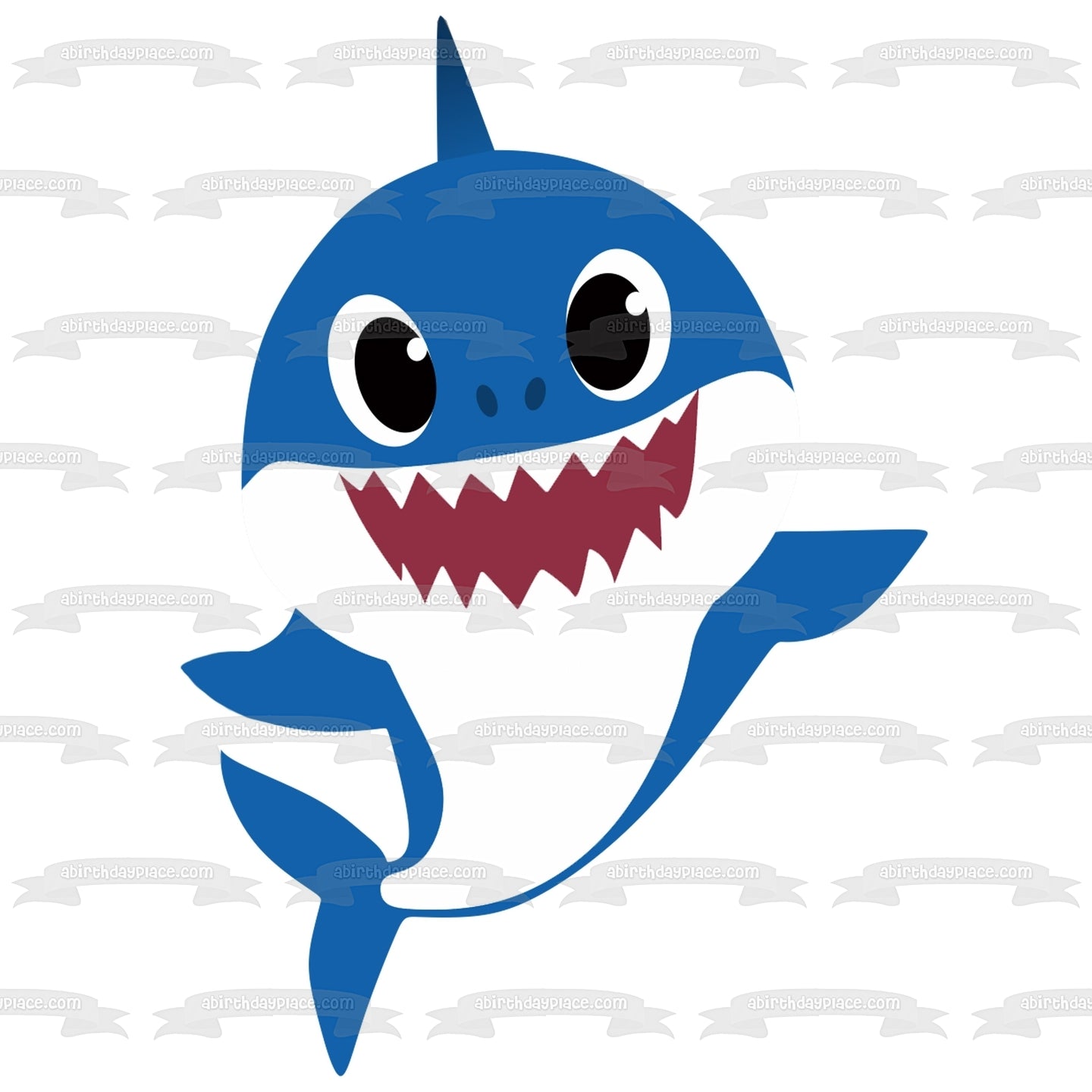 Baby Shark Blue Baby Shark Edible Cake Topper Image ABPID50977