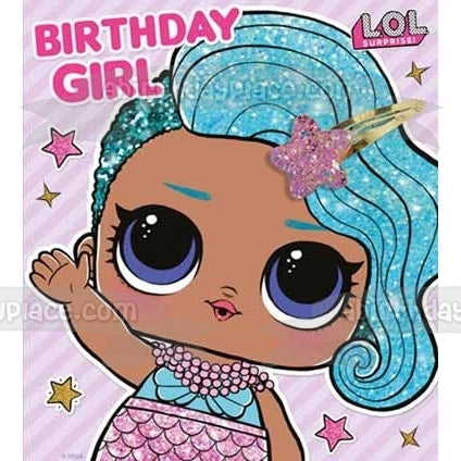 Imagen comestible para tarta LOL Surprise Splash Queen Birthday Girl ABPID50980 