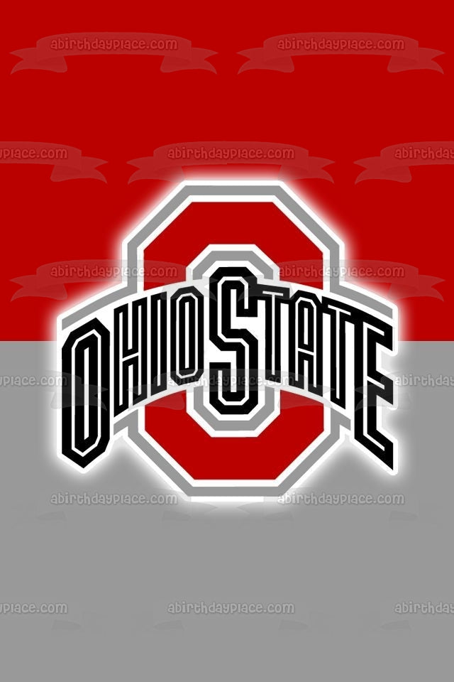 Imagen comestible para tarta con el logotipo de los Buckeyes de la Universidad Estatal de Ohio, NCAA, deportes universitarios, ABPID50996 