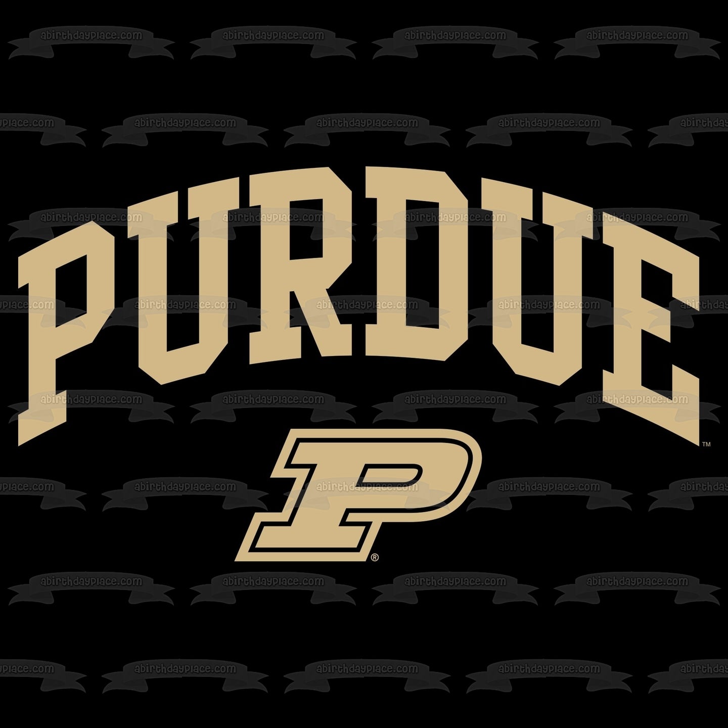 Imagen comestible para tarta con logotipo de Purdue University Boilermakers NCAA College Sports ABPID51005 