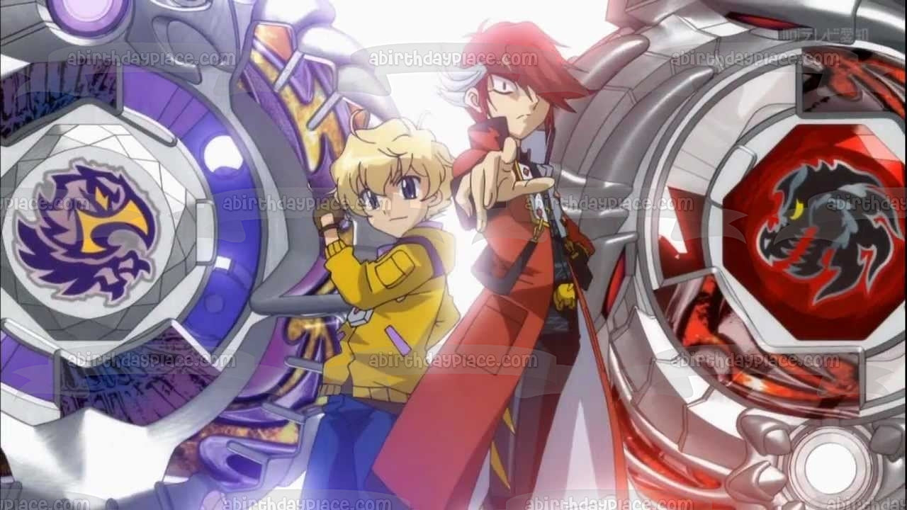 Beyblade Shogun Steel Dark Knight Dragoon Takanosuke Shishiya Sakyo Kurayami Frostic Dranzer Imagen comestible para tarta ABPID51132 