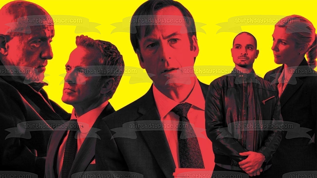 Better Call Saul Season 5 Saul Goodman Jessie Pinkman Michael Kim Wexler Nacho Vagra Edible Cake Topper Image ABPID51186