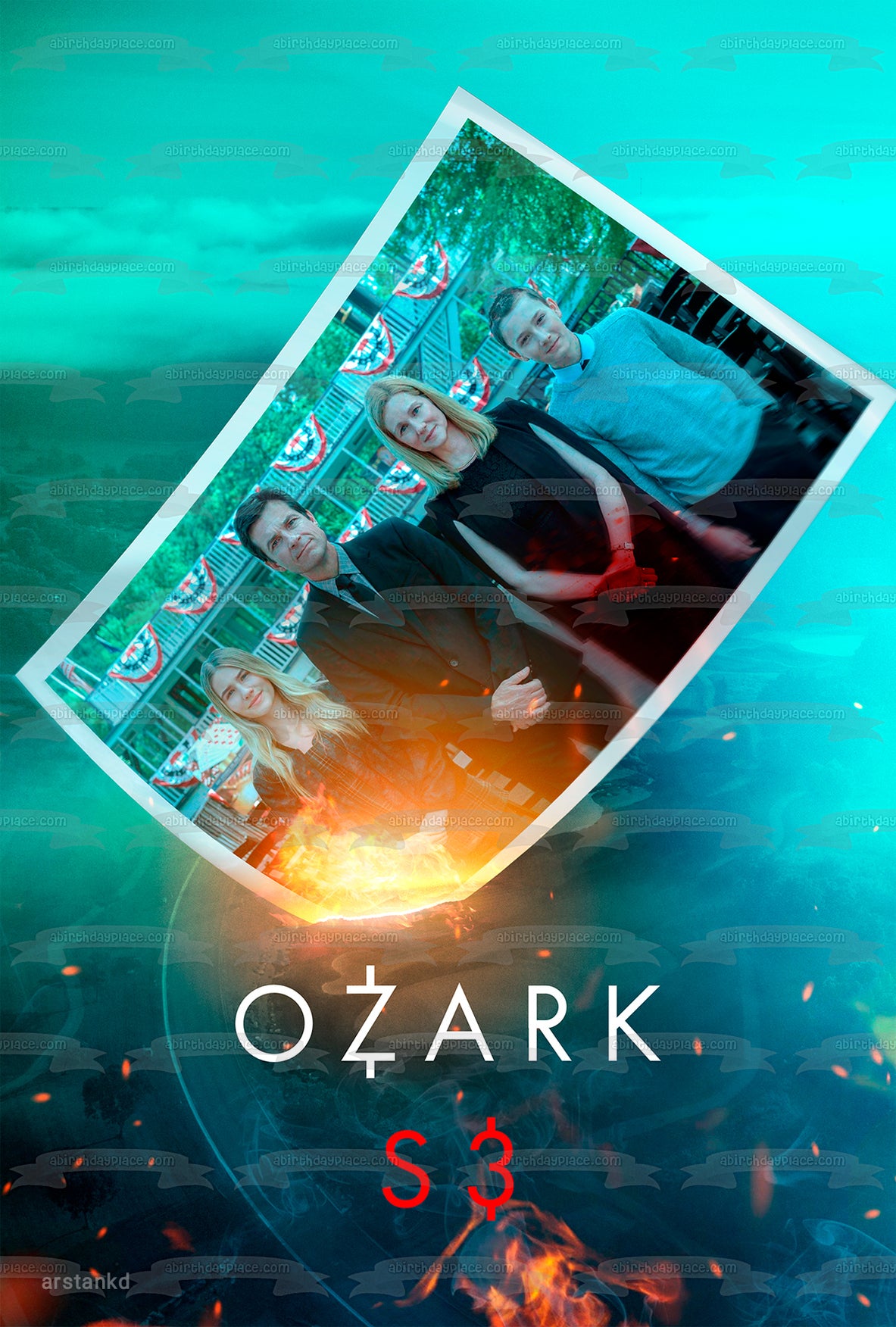 Ozark Season 3 Marty Byrde Wendy Byrde Charlotte Byrde Jonah Byrde Edible Cake Topper Image ABPID51188