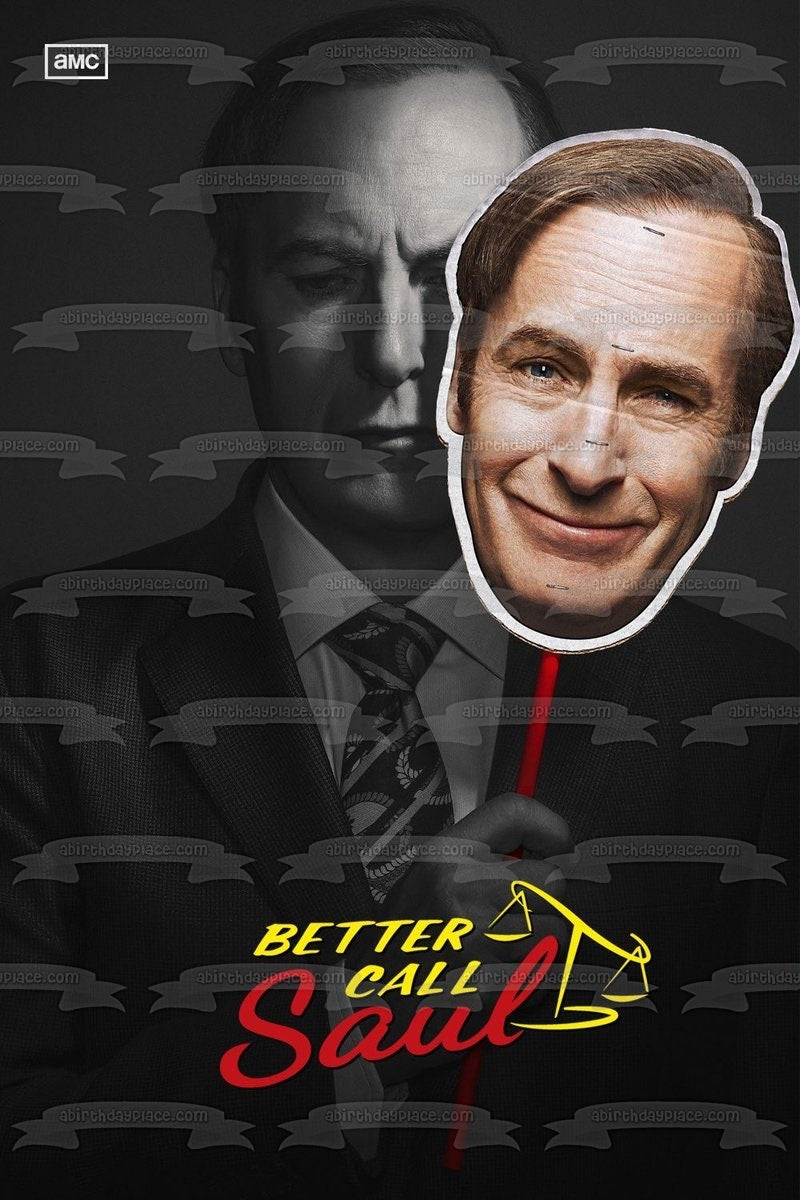 Better Call Saul Temporada 5 Saul Goodman Happy Face Mask Imagen comestible para decoración de tarta ABPID51233 