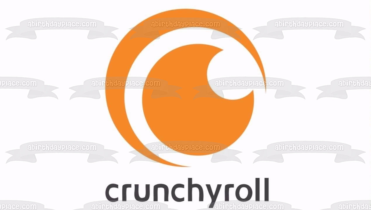 Imagen comestible para decoración de tarta con el logotipo de Crunchyroll ABPID51315 