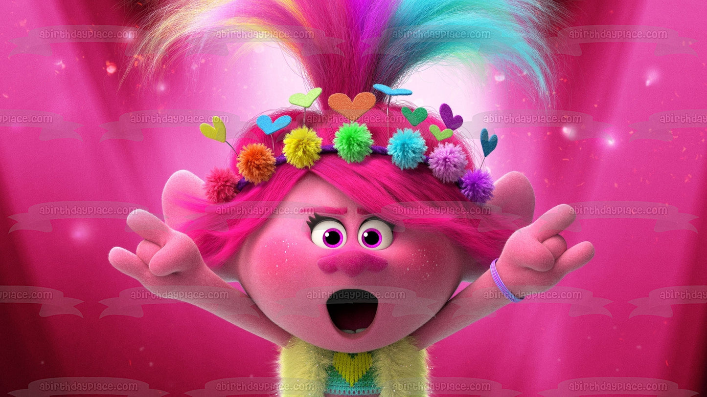 Imagen comestible para decoración de tarta Trolls World Tour Queen Poppy ABPID51320 