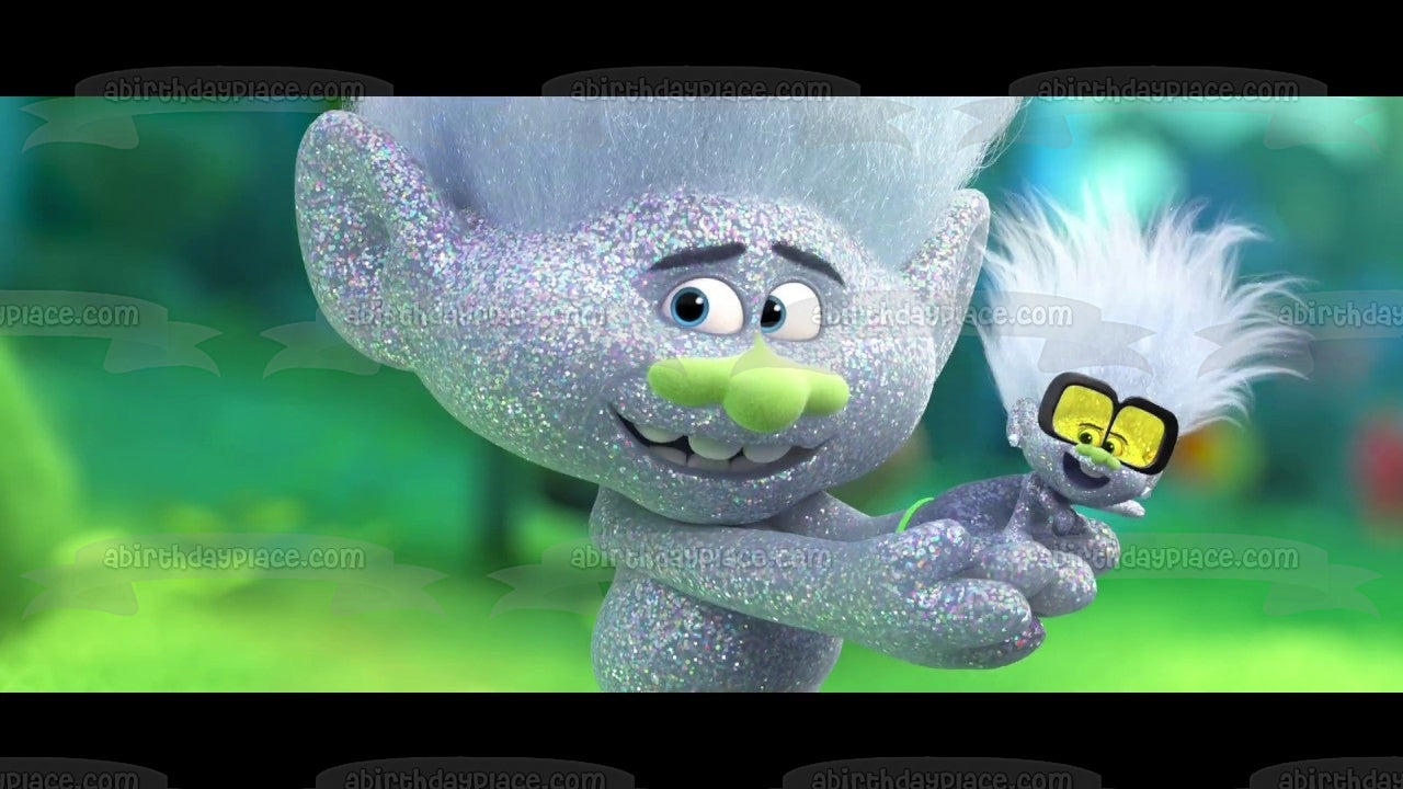 Trolls World Tour Tiny Diamond Guy Diamond decoración comestible para tarta imagen ABPID51330 