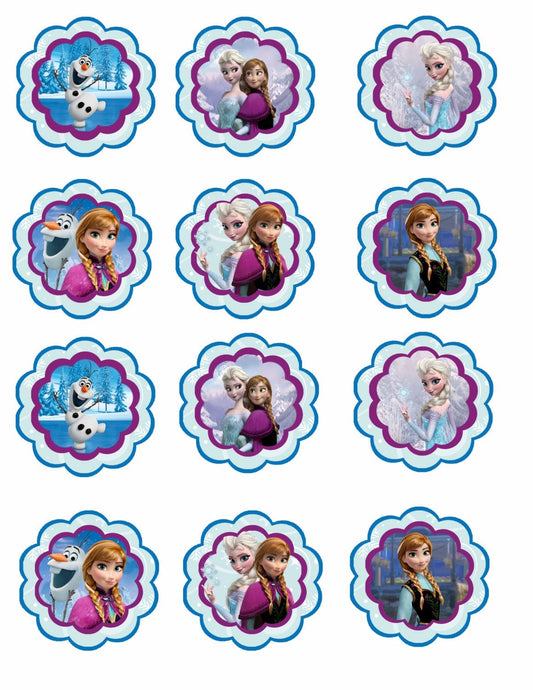 Disney-Pixar Frozen 2 Elsa Anna Olaf Imágenes comestibles para cupcakes ABPID51352 