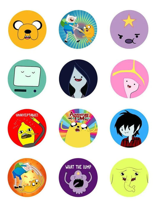 Adventure Time Finn Jake the Dog Marceline the Vampire Lumpy Space Princess Princess Bubblegum BMO Earl of Lemongrab Tree Trunks Edible Cupcake Topper Images ABPID51354