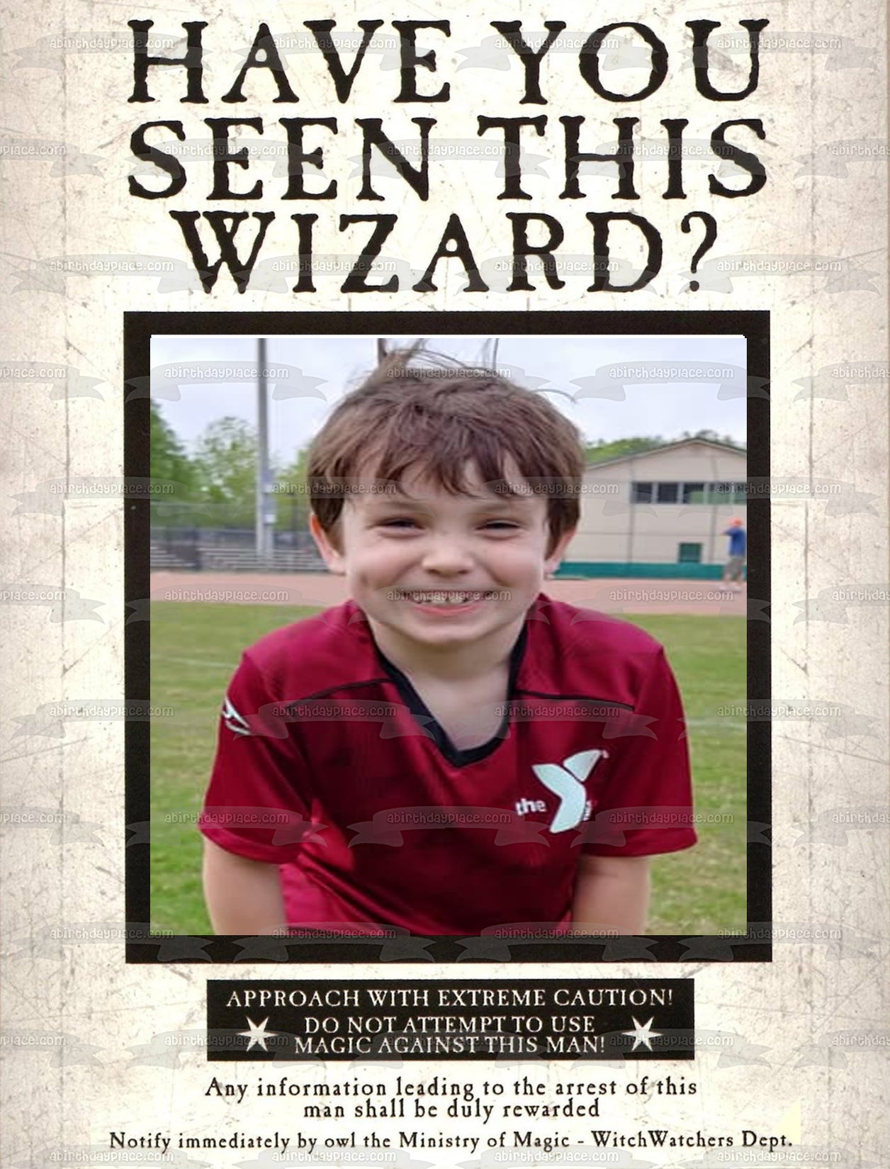 Wizard Wanted Poster Ministry of Magic Harry Potter World Photo Frame Edible Cake Topper Image ABPID51357