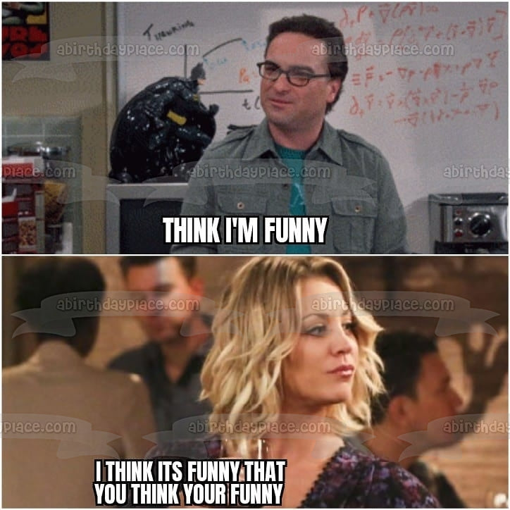 Meme the Big Bang Theory Leanord Hofstadter Penny Adorno comestible para tarta Imagen ABPID51492 