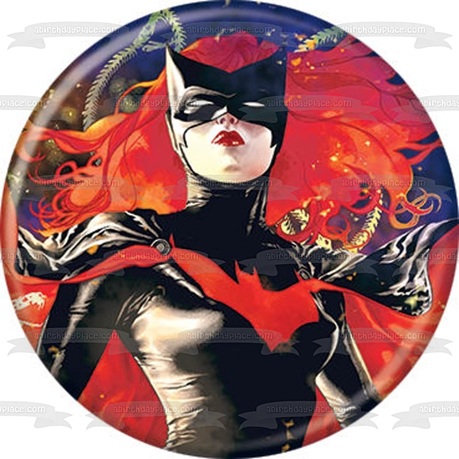 Imagen de decoración comestible redonda para tarta de Batwoman ABPID51759 