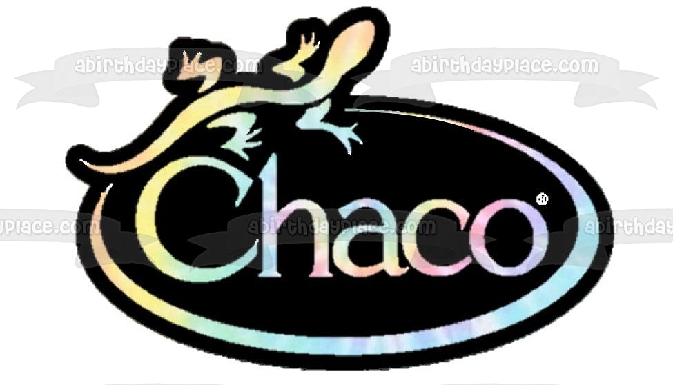 Imagen comestible para decoración de tarta con el logotipo del arcoíris de Chacos ABPID51771 