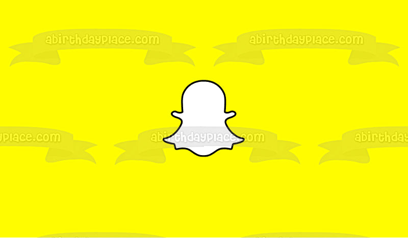 Logotipo de Snapchat con fondo Imagen comestible para decoración de tarta ABPID51774 