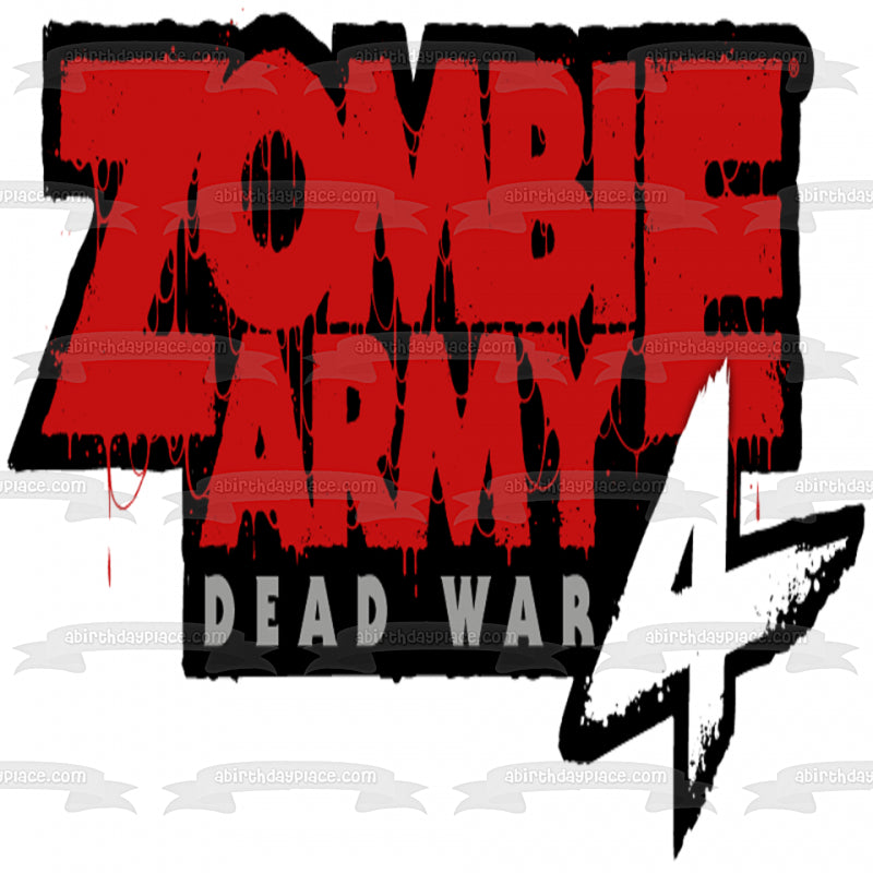 Imagen comestible para decoración de tarta con el logotipo de Zombie Army 4: Dead War ABPID51907 