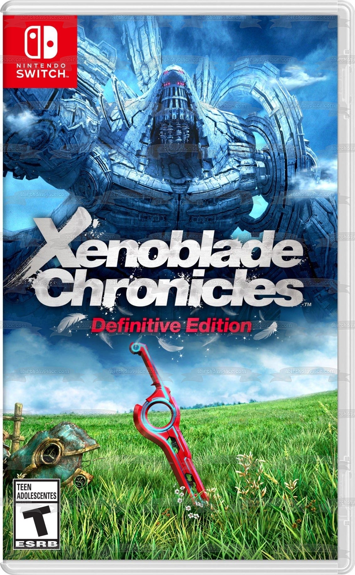 Xenoblade Chronicles Edición Definitiva Portada del videojuego Imagen comestible para decoración de tarta ABPID51950 