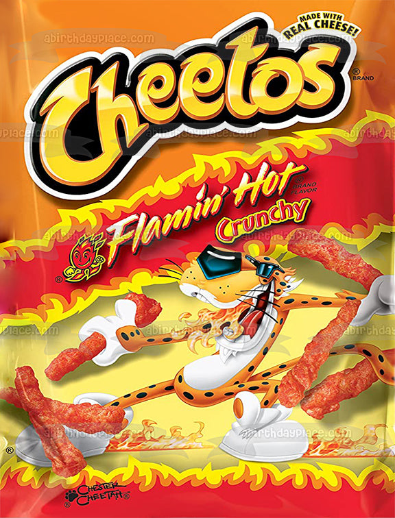 Cheetos Flamin' Hot Crujiente comestible adorno para pastel Imagen ABPID52004 