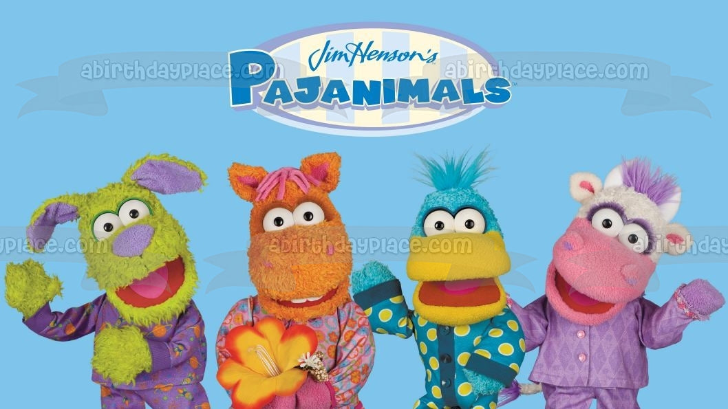 Imagen de adorno comestible para tarta Squacky de Jim Henson's Pajanimals Sweetpea Sue Apollo CowBella ABPID52024 