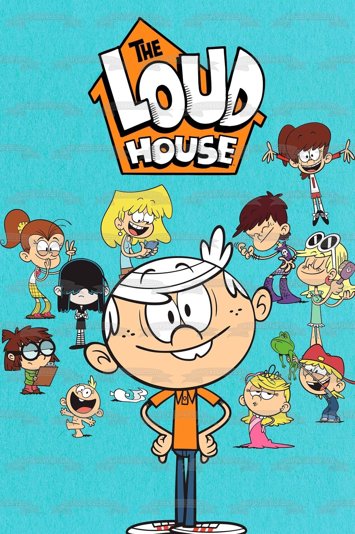 The Loud House Lori Leni Luan Lola Lucy Luna Lisa Lincoln Lily Lana Lynn Edible Cake Topper Image ABPID52087