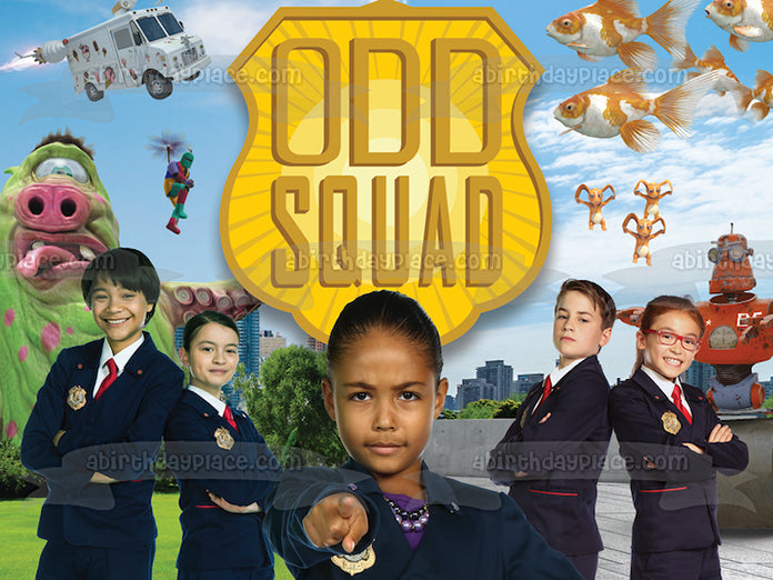 Odd Squad Agente Olympia Sra. O Agente Otto Agente Otis Imagen comestible para tarta ABPID52129 