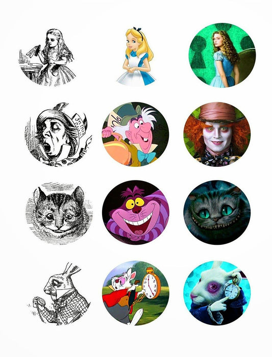 Alice In Wonderland Movie Book Disney Edible Cupcake Topper Images ABPID52213