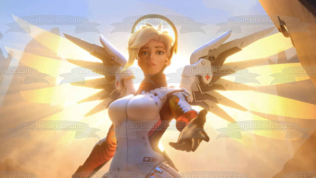 Overwatch Video Game Mercy Edible Cake Topper Image ABPID52221 – A ...