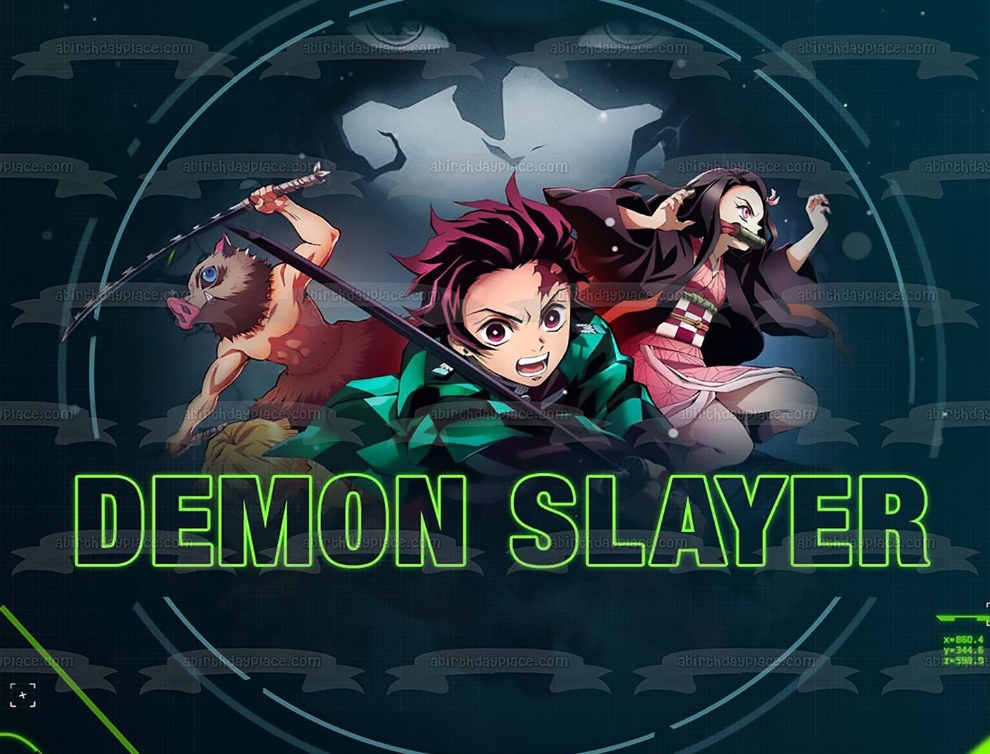 Demon Slayer: Kimetsu No Yaiba Tanjiro Nezukosearch Inosuke Hashibira Edible Cake Topper Image ABPID52244