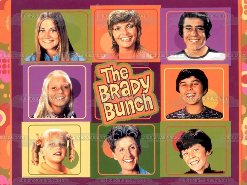 The Brady Bunch Carol Jan Marcia Cindy Greg Alice Bobby Peter Edible Cake Topper Image ABPID52255