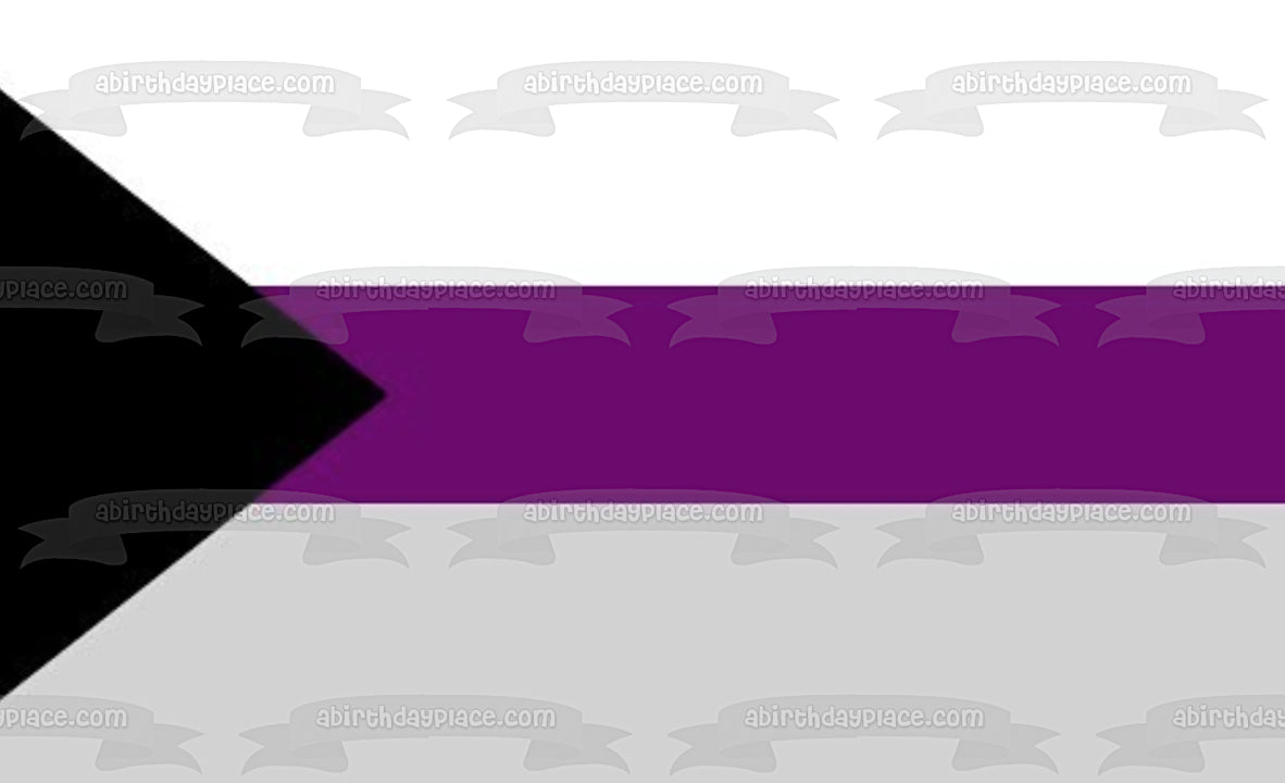 Bandera del Orgullo Demisexual Lgbtqia+ Lesbiana Gay Bisexual Transgénero Queer Intersex Asexual Demisexual Edible Cake Topper Imagen ABPID52290 