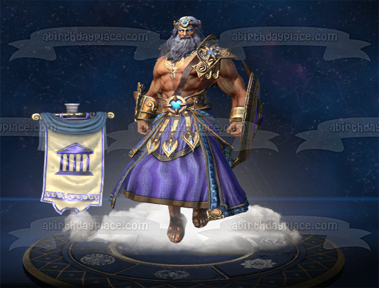 Imagen comestible para decoración de tarta Smite Zeus ABPID52312 