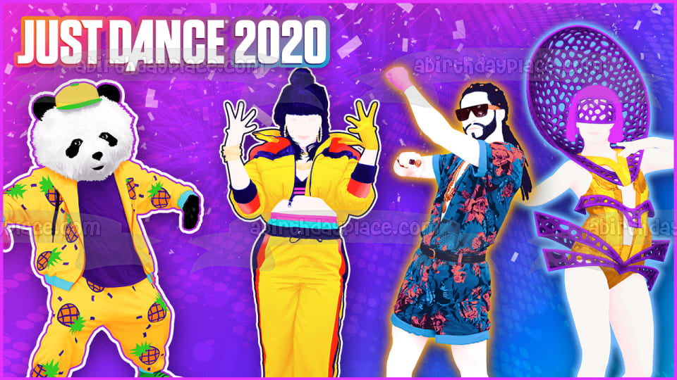 Just Dance 2020 Dancing Game Edible Cake Topper Image ABPID52322