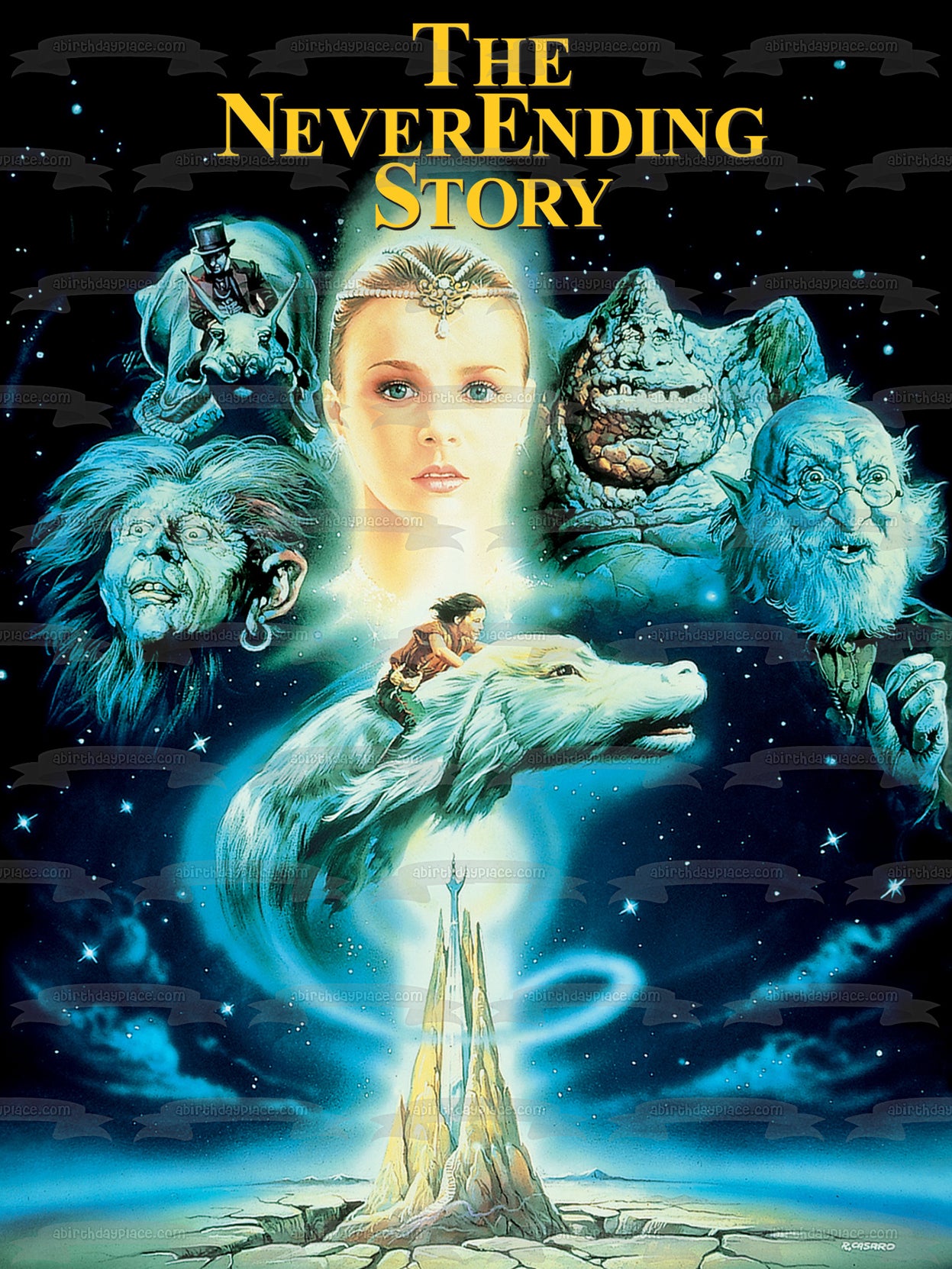 The Neverending Story Atreyu the Childlike Empress Falcor Rockbiter Edible Cake Topper Image ABPID52424