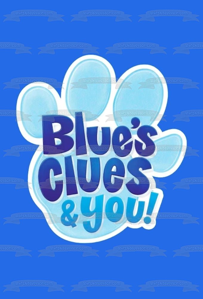 Blue's Clues & You! Blue's Pawprint Edible Cake Topper Image ABPID52502