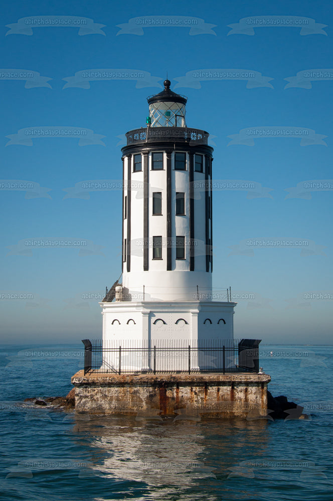 Angels Gate Lighthouse San Pedro California Edible Cake Topper Image ABPID52556