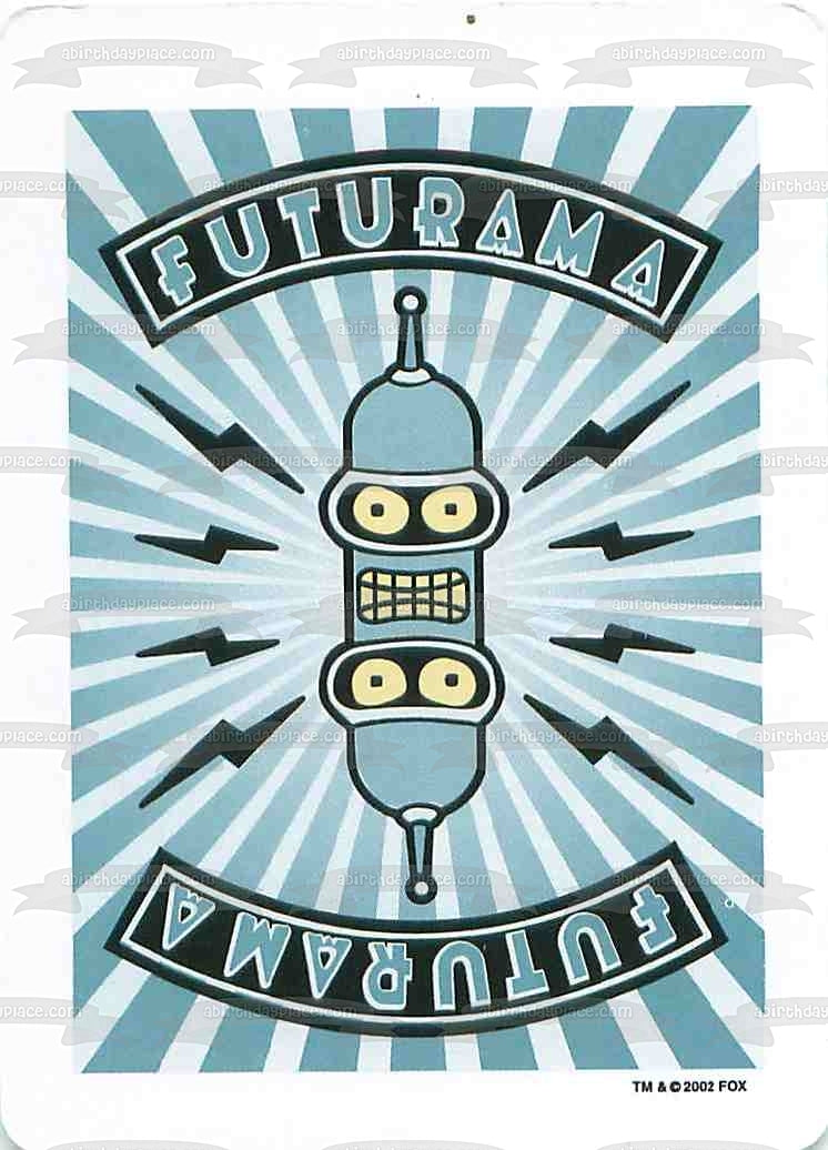 Futurama Bender Comedy Central Adult Swim Animation Edible Cake Topper Image ABPID52642