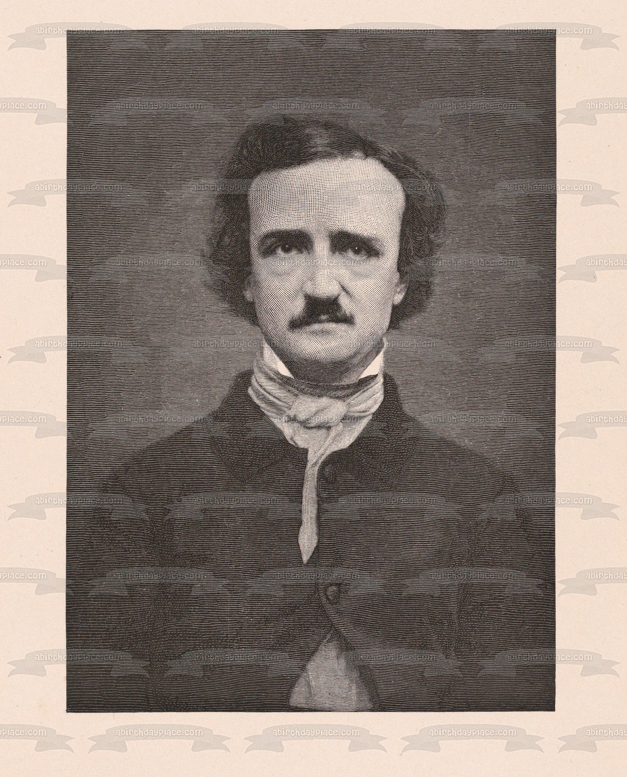 Edgar Allan Poe Literatura Poesía Autor clásico Decoración comestible para tarta Imagen ABPID52652 