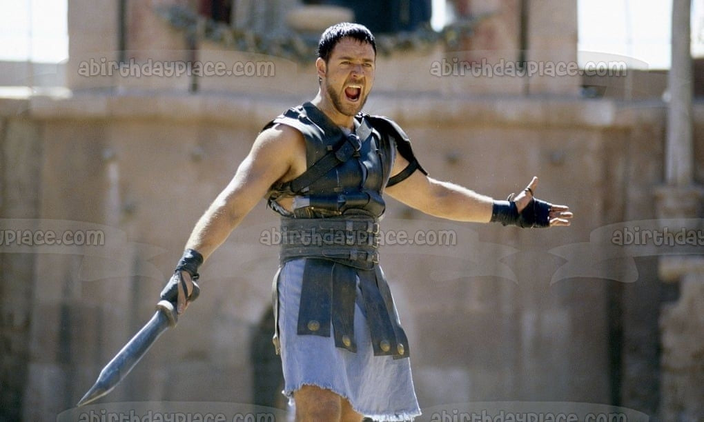 Gladiator Movie Maximus Russell Crowe Are You Entertained? Edible Cake ...